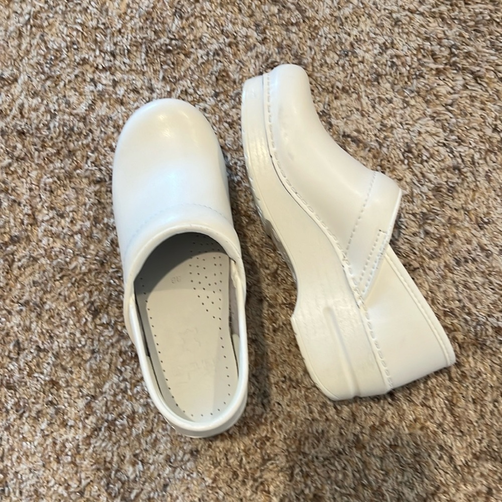 Dansko white clogs size 36